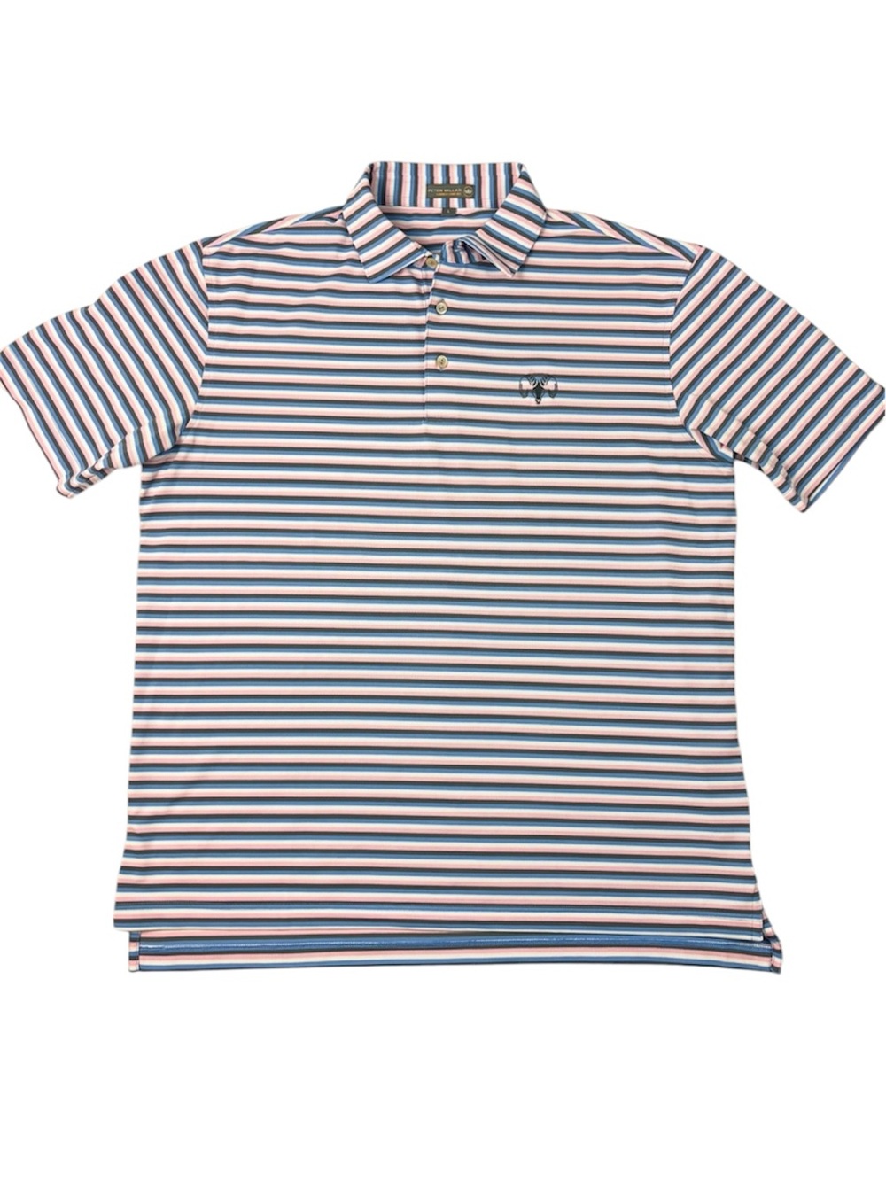 Peter Millar Summer Comfort Polo L Sheep Ranch Bandon Dunes Ram Golf Shirt (L)